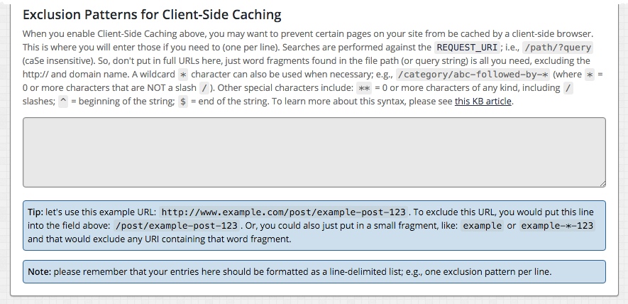 ZenCache Pro - Exclusion Patterns for Client-Side Caching